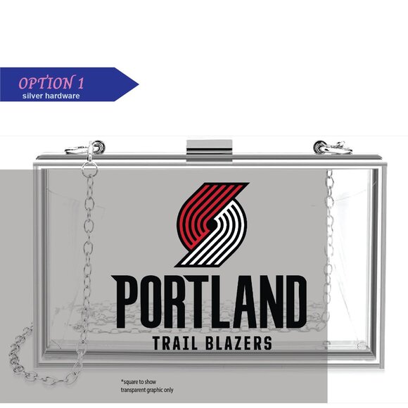 Portland Trail Blazers Clear Acrylic Clutch - Picture 1 of 2
